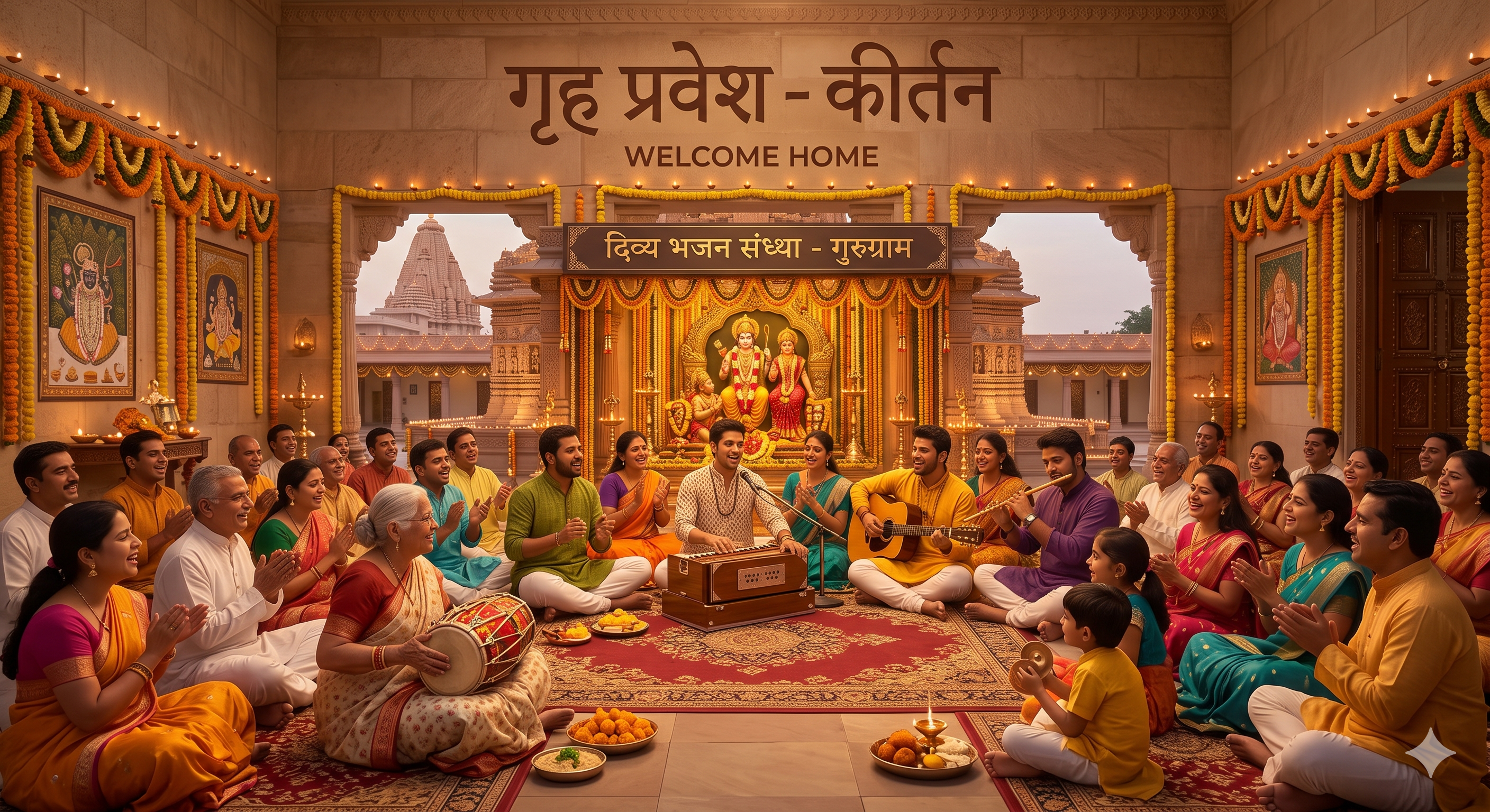Kirtan at griha pravesh ceremony